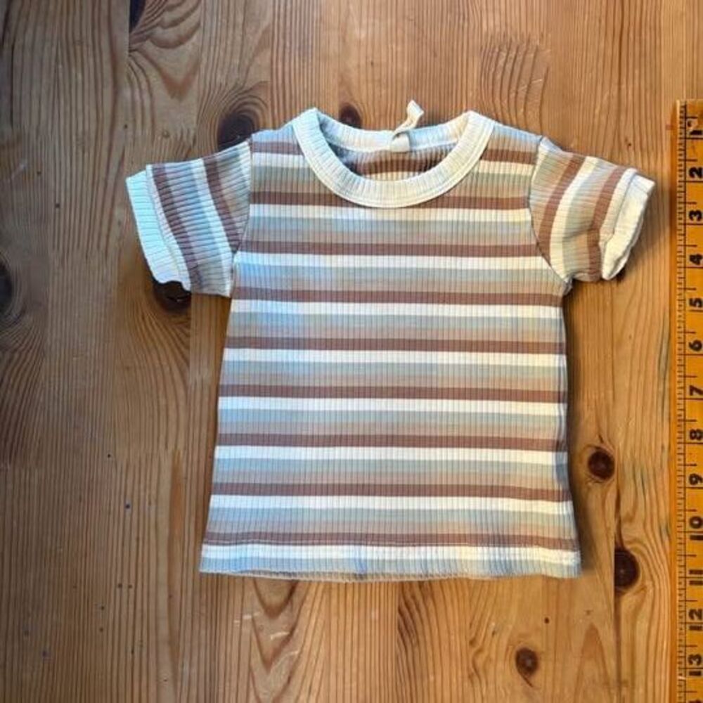 Quincy Mae Baby Shirt Stripes Ribbed 3-6 mo NWOT Boho